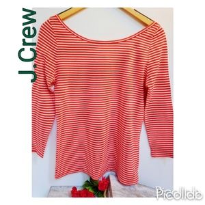 J.Crew Boat Neck Striped Top